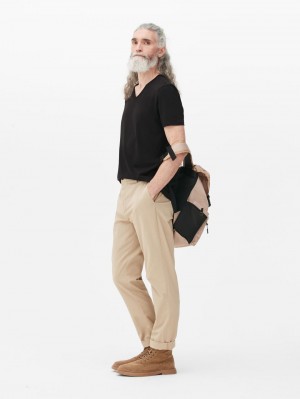 Primark Kort Sleeve V-Neck T-shirts Heren Zwart | Nederland 08352-YCAU