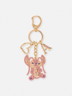 Primark Lilo and Stitch Angel Initial Keyring Sleutelhanger Dames Roze | Nederland 40938-AJRC