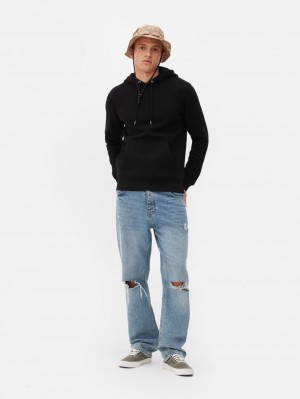 Primark Long Sleeve Hoodie Heren Zwart | Nederland 87932-OIGZ