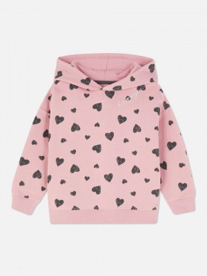 Primark Long Sleeve Met Capuchon Sweatshirt Meisjes Donkerroze | Nederland 80265-QJXH