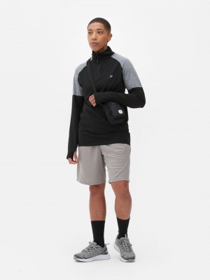 Primark Long Sleeve Sports T-shirts Heren Zwart | Nederland 19570-CWAS