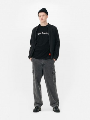 Primark Los Angeles Grafische T-shirts Heren Zwart | Nederland 83159-USDT