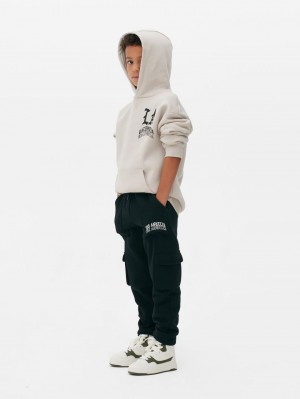 Primark Los Angeles Print Cargo Joggingbroeken Jongens Zwart | Nederland 50912-ZKQB