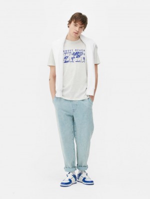 Primark Make Waves T-shirts Heren Grijs | Nederland 26951-KJSI