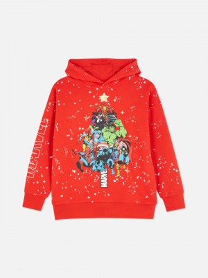 Primark Marvel Comics Christmas Hoodie Jongens Rood | Nederland 36217-BNQL