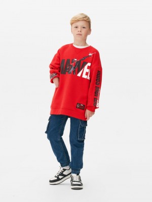 Primark Marvel Miles Morales Crew Neck Sweatshirt Jongens Rood | Nederland 13429-BKJO