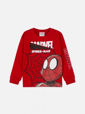 Primark Marvel Spider-Man Long Sleeve T-shirts Jongens Rood | Nederland 30591-BEQM