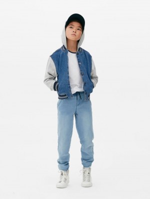 Primark Met Capuchon Denim Bomber Jas Jongens Blauw | Nederland 42731-QJDP