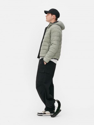 Primark Met Capuchon Puffer Jas Heren Lichtgroen | Nederland 23587-RFDQ