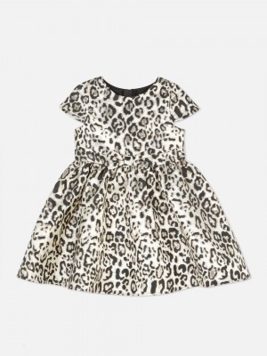 Primark Metallic Leopard Print Party Jurk Meisjes Zwart | Nederland 16589-LXGD