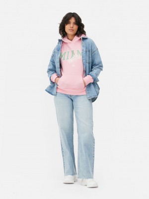 Primark Miami Print Hoodie Dames Roze | Nederland 78014-LPCR