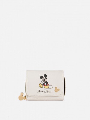Primark Mickey Mouse Faux Leren Purse Portefeuille Dames Wit | Nederland 42385-VDCO