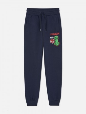 Primark Minecraft Drawstring Joggingbroeken Jongens Donkerblauw | Nederland 69531-NRFA