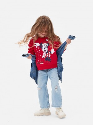 Primark Minnie Mouse Christmas Sweatshirt Meisjes Rood | Nederland 13970-YUXI