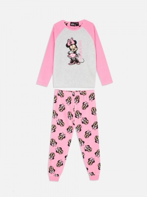 Primark Minnie Mouse Fleece Pajama Set Pyjama Meisjes Roze | Nederland 93851-FMQI