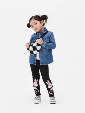 Primark Minnie Mouse Printed Leggings Meisjes Zwart | Nederland 25931-XJBV