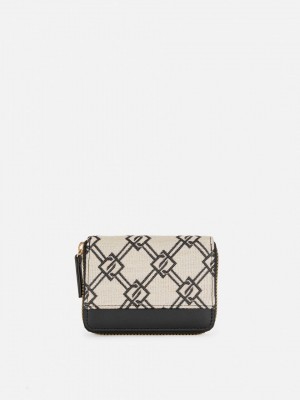 Primark Monogram Zip-Around Purse Portefeuille Dames Zwart | Nederland 32514-QASG