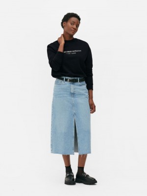 Primark Motif Sweatshirt Dames Zwart | Nederland 20193-BLZP