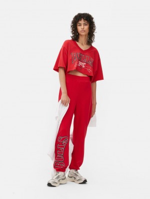 Primark NBA Chicago Bulls Jogging Bottoms Joggingbroeken Dames Rood | Nederland 85164-PDGJ