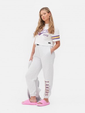 Primark NBA Los Angeles Lakers Printed Joggingbroeken Dames Grijs | Nederland 18596-VQKG