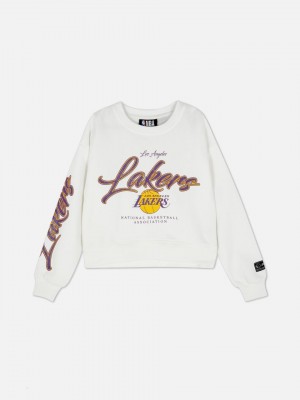 Primark NBA Los Angeles Lakers Set Sweatshirt Meisjes Wit | Nederland 74068-CBLR
