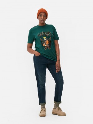 Primark Naruto Grafische T-shirts Heren Groen | Nederland 42918-RNDL