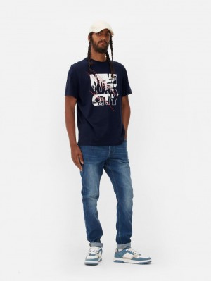 Primark New York City Grafische T-shirts Heren Zwart | Nederland 13946-HPEL