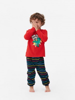 Primark Ninja Dinosaur Fleece Pyjama Meisjes Rood | Nederland 40785-HOTC