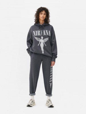 Primark Nirvana Oversized Hoodie Heren Grijs | Nederland 72590-WNGT