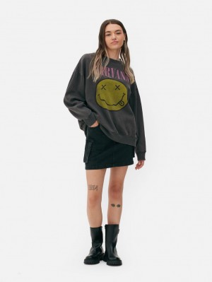 Primark Nirvana Stone Wash Sweatshirt Dames Grijs | Nederland 73612-LJET