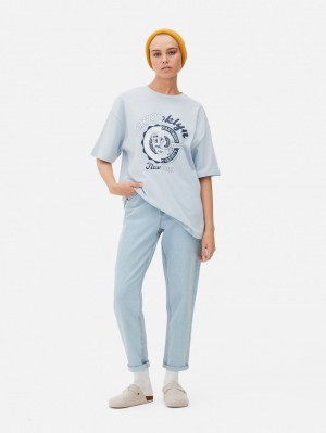 Primark Oversized Beach T-shirts Dames Lichtblauw | Nederland 18509-PWYZ