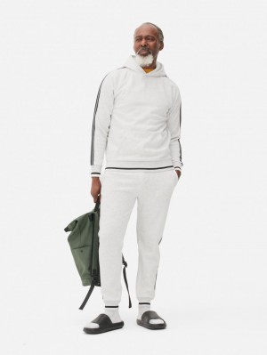 Primark Oversized Gestreept Hoodie Heren Grijs | Nederland 03179-SYUV