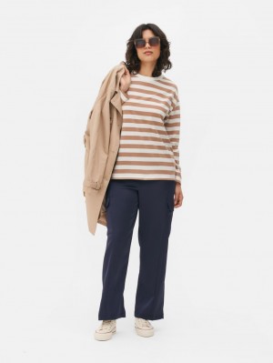 Primark Oversized Stripe T-shirts Dames Gekleurd | Nederland 03157-UVRH