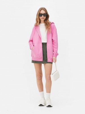 Primark Oversized Zip-Up Hoodie Dames Roze | Nederland 54703-PNXB