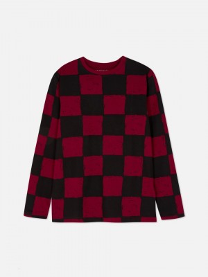 Primark Patterned Long Sleeve T-shirts Jongens Rood | Nederland 18730-EOFI
