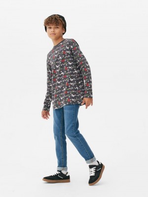 Primark Patterned Long Sleeve T-shirts Jongens Grijs | Nederland 84273-RDCL
