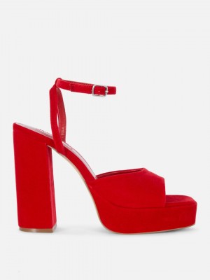 Primark Peep Neus Platform Heels Hakken Schoenen Dames Rood | Nederland 38409-VQSX