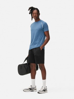 Primark Performance Kort Sleeve T-shirts Heren Donkerblauw | Nederland 46580-WLYZ