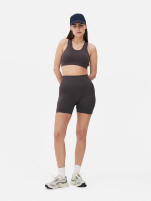 Primark Performance Racerback Crop Top Dames Donkergrijs | Nederland 30267-ZVSG