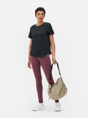 Primark Performance T-shirts Dames Zwart | Nederland 84619-UJTK
