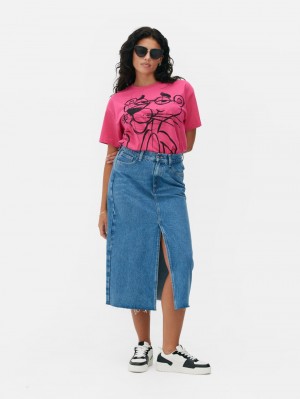 Primark Pink Panther Oversized T-shirts Dames Roze | Nederland 20341-NRJS