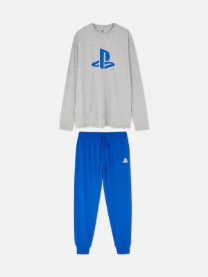 Primark PlayStation Jersey Pyjama Heren Blauw | Nederland 43217-CNJH