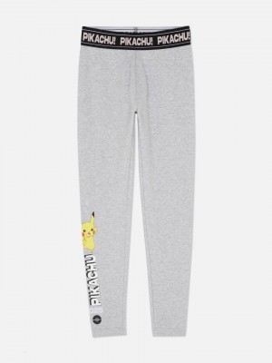 Primark Pokémon Pikachu Leggings Meisjes Grijs | Nederland 08576-UXPE