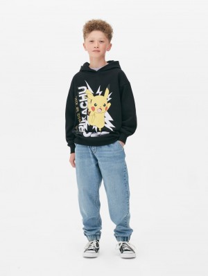 Primark Pokémon Pikachu Thunderbolt Hoodie Meisjes Zwart | Nederland 47396-IFHO