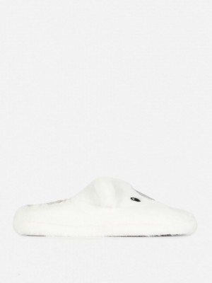 Primark Polar Bear Plush Pantoffels Dames Wit | Nederland 82645-BHUE
