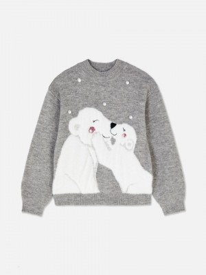 Primark Polar Bear Truien Meisjes Grijs | Nederland 63794-JMLX