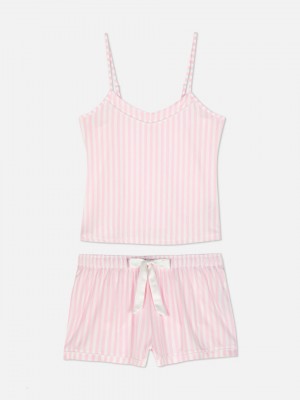 Primark Print Cami and Pajama Set Pyjama Dames Roze | Nederland 86057-ODSM