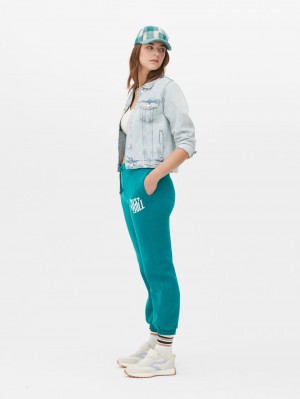 Primark Printed Drawstring Joggingbroeken Dames Turquoise | Nederland 15274-LFNQ