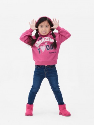 Primark Printed Hoodie Meisjes Roze | Nederland 63418-QXZG