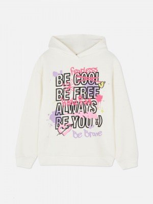 Primark Printed Hoodie Meisjes Wit | Nederland 53418-FXUS